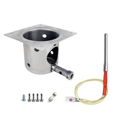 7-Hole Firepot & Hot Rod Igniter Kit Compatible with Traeger, Pit Boss, Camp Che
