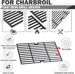 Durable 18″ Cast Iron Grates Replacement for Charbroil Grill