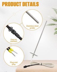 Pellet Grill Split RTD Probe Fit for Z-Grill for 700 Series: 7″ 180 MM，Grill …