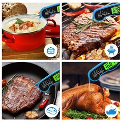 Fast Instant Read Meat Thermometer with Backlight – Waterproof Digital Blue