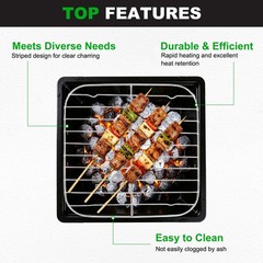 2 Pack Grill Grate Replacement, Steel Grill Grates for BBQ Parts [7.68 Inch]