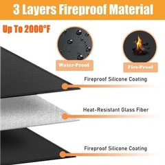 Large 4’x6′ BBQ Heat Shield – Protect Deck, Wall, Fence from Grill Heat & Stains