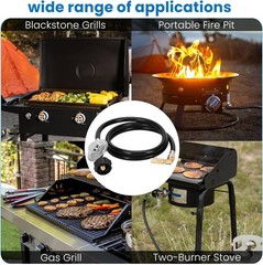 5ft Propane Regulator & Hose with Elbow Adapter for Blackstone Griddles