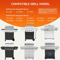 Grill Replacement Parts for Nexgrill 5-Burner 720-0888 720-0888N 720-0888A, 4-Bu