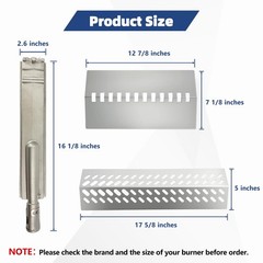 4-Pack 16516 Stainless Steel Burners 16 1/8″, 4-Pack 16631 Flame Tamers