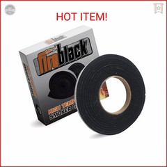 Fireblack® Hi Temp BBQ Smoker Gasket Self Stick 15 ft High Heat 1/2 x 1/8 Black