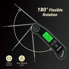 INKBIRD 0.5 Seconds Instant Read Meat RHT-11K Fleischthermometer, Green