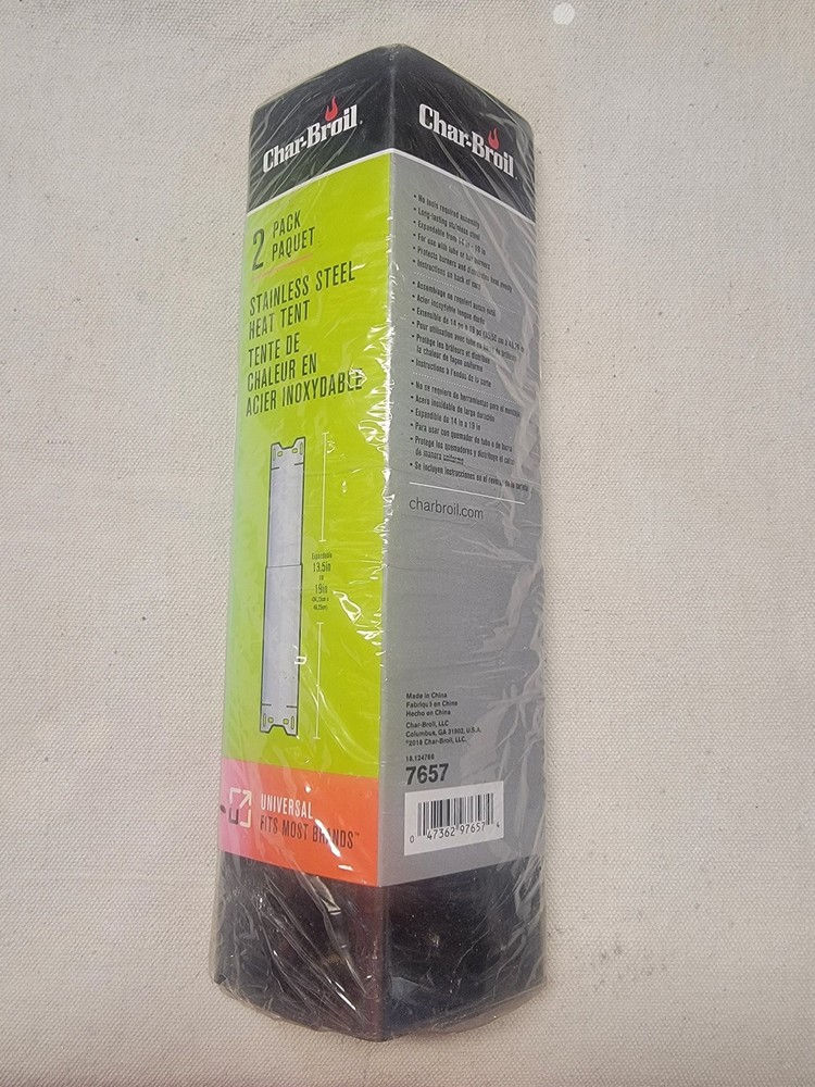 Char-Broil Universal Stainless Steel Heat Tent 2 Pack for Tube or Bar Burners