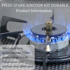 1Pc Universal Push Button Piezo Igniter Kit, Propane Gas Grill/Range/Heater I…