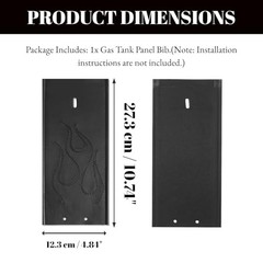 PU Leather Gas Tank Panel Bib for Harley Softail FLSTF 2000-2017, For Black
