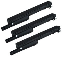 3-Pack 13 3/4” Cast Iron Burner Replacement for Various Gas Grill Models
