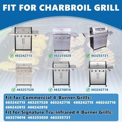 3 Pack Stainless Steel G533-2200-W1 True Infrared Grill Emitter Plates Charbroil