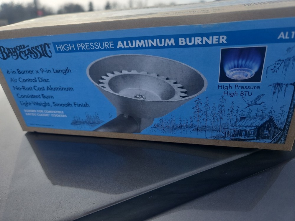 Bayou Classic 9 In. L. 4 In. Dia. Cast Aluminum Outdoor Fryer Burner AL-10 Bayou