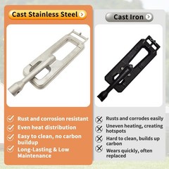 Upgraded 3-Pack Cast 304 Stainless Steel Grill Burners Compatible with Members