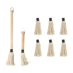 For Grilling Basting Mop for BBQ Sauce Basting with 6 Extra Replacements