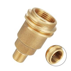 JINYI Propane Quick Connect Adapter, QCC1 Type 1 to 1/4 0.25 inches, Golden