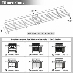 66045 Warming Rack for Weber Genesis II 400/II-S-410/II-SE-410 GS4 4-Burner Gril
