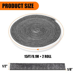Smoker Gasket Seals 30 FT, 1/2″ X 1/8″ High Temp Grill Gasket Replacement Self S