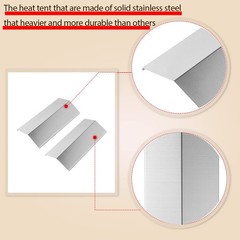 820-0033 Heat Shield Plates Replacement 2pcs Nexgrill heat tents, Stain Steel