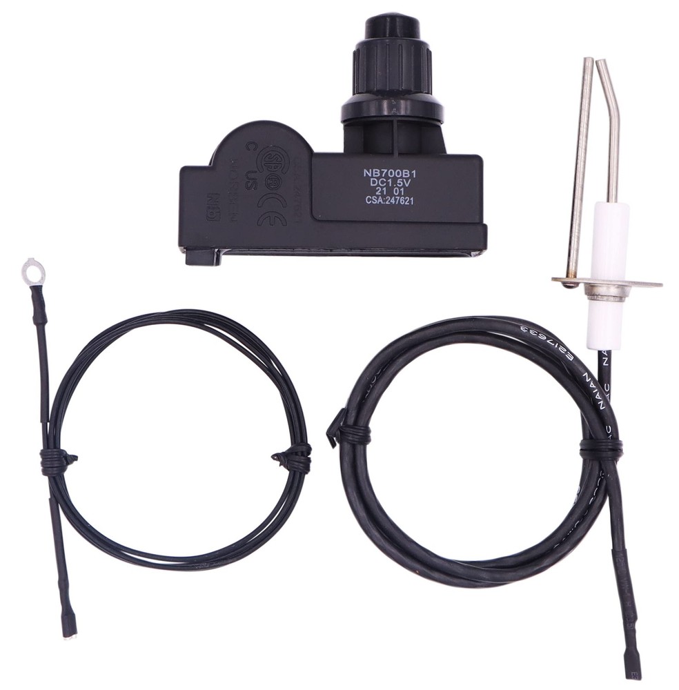 Push Button Igniter Kit 2 Outlet Gas Burner Fire Pit Ignition Leads Wire