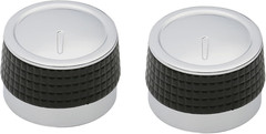 Universal Gas Grill Control Knobs Chrome D Shaft BBQ Burner Replacement 2 Pack
