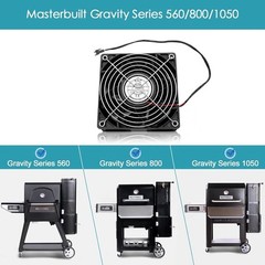 Stainless Steel Replacement Fan Kit for Masterbuilt 560/800/1050 Charcoal Grills