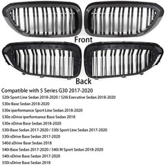 Fit For BMW 5 Series G30 G31 2017-2023 Sport Double Slats Air Front Grille Ki…