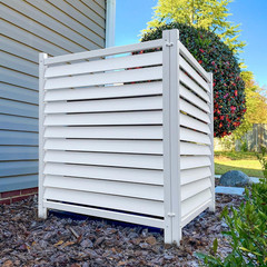 Waverly White Vinyl Privacy Screen – 44″H x 36″W (2 Panels) Outdoor Enclosure