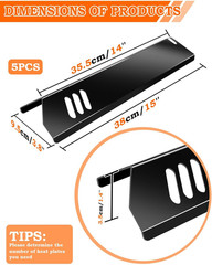 15 Inch Grill Heat Plates Replacement Parts for Dyna-Glo DGF493BNP DGH483CRP, Ba