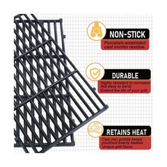 GGC 19.5 inch Grill Grates Replacement for Weber 7524 7528 Genesis E-310, E-3…