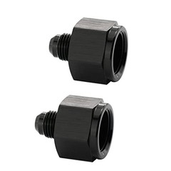 Flare Reducer Adapter Fitting Connector 6AN Female to 4AN Male Black, QTY: 2