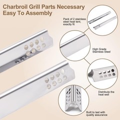 Criditpid Grill Replacement Parts for Charbroil 2 Burner 463644220 463642316 …
