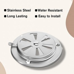 Zelphvt 2 Pcs BBQ Smoker Air Vent Set Closable Vent for Adjusting Airflow Sta…
