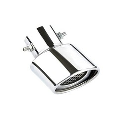 Sakali Universal Exhaust Tip Stainless Steel Muffler Tail Bolt-On Tail Silver