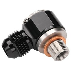 6AN Male Flare Banjo to M10x1.0 Stainless Steel Banjo Bolt 6AN to M10x1.0 Black