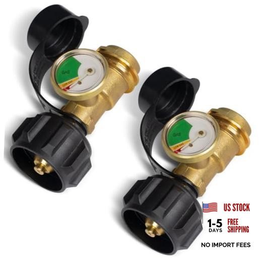 2 Pack Propane Tank Gauge, Propane Level Indicator for 5-40LB QCC-2 Pack
