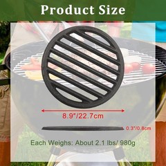 Durable 9 Inch Cast Iron Fire Grate for BBQ and Fireplace – Easy Clean Design