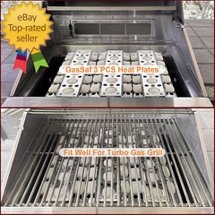 Heat Plate for Select Turbo Gas Grill Replacement Parts 16.5 Inch Stainless Stee
