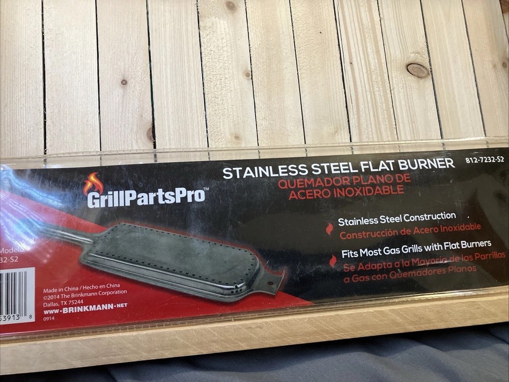 Brinkmann Grill Parts Pro Replacement Stainless Steel Flat Burner 812-7232-S2