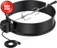 Only Fire Black Steel Rotisserie Ring Kit for Weber 22″ Charcoal Kettle US