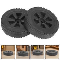 4Pcs Reusable Black Grill Replacement Wheels for Bbq Cart Smooth Swivel Casters