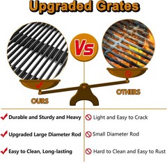 Weber Q3200 Cast Iron Grill Grate 7646 7584 Replacement 2 Pc