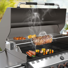 Onlyfire 6022 Universal Grill Replacement Rotisserie Kit, with 37” ×1/2” Hexag