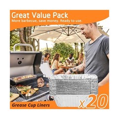 Uniflasy 20 Pack Drip Pan Liner Compatible with Napoleon Grills 62007, Grease…