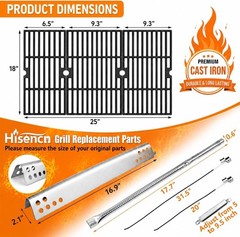 Charbroil 5 Burner Grill Replacement Parts 18×25 Cast Iron Grates