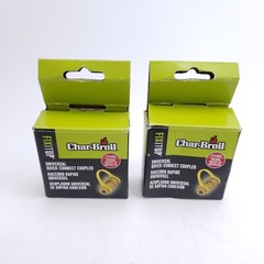 2 qty CHAR-BROIL #5621 GAS GRILL UNIVERSAL QUICK-CONNECT COUPLEr