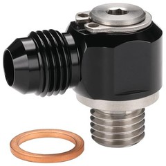 6AN Male Flare Banjo to M12x1.5 Stainless Steel Banjo Bolt 6AN to M12x1.5 Black