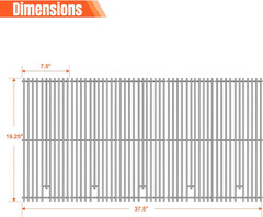 5 Pack 7Mm Grill Grates Grids Replacement Parts for Bull 5 Burner Grills Bull An