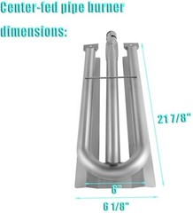 Grill Burners 3-Pack for Viking VGBQ Series Stainless Steel 21 9/16″ x 6 1/8″