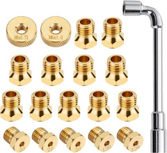Natural Gas Orifices Nozzle Conversion Kit, DIY Burner Parts Brass Jet Nozzles f